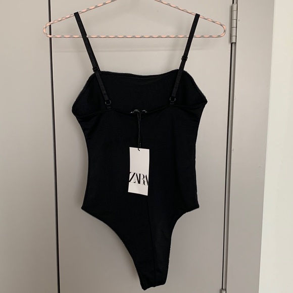 Zara Tops Nwt Zara Black Shapewear Bodysuit Poshmark